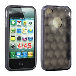 iPhone 4S 4 Bubble Gel Case (Smoke)